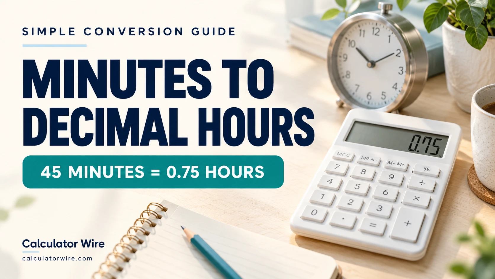 How to Convert Minutes to Decimal Hours (With Chart)